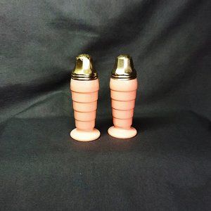 Antique/Vintage Deco Pink Glass S & P Shakers